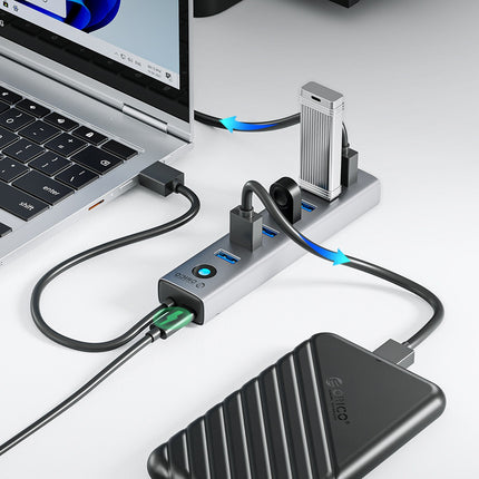 ORICO Hub CL7U-U3 splitter 7x USB-A USB-C 5V 3A 1m - gray – image 4