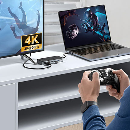 ORICO Hub docking station OM28PR-G2 with M.2 drive bay USB-C - USB-A USB-C HDMI Ethernet - black – image 4