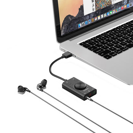 ORICO SC2 external multifunctional USB-A sound card - black – image 3