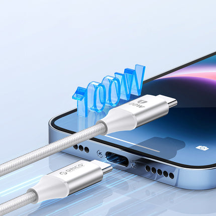 ORICO CDX 100W 5A Power Delivery USB-C cable 1m - white – image 3