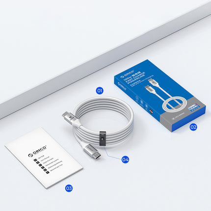 ORICO CDX 100W 5A Power Delivery USB-C cable 1m - white – image 4