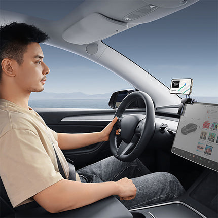 BASEUS Magnetic car phone holder mounted on the display - gray – image 9
