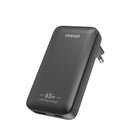 DUDAO Ultra-thin GaN 65W USB-A USB-C PD Travel Charger EU/US - Black