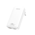 DUDAO Ultra-thin GaN 65W USB-A USB-C PD EU/US Travel Charger - White