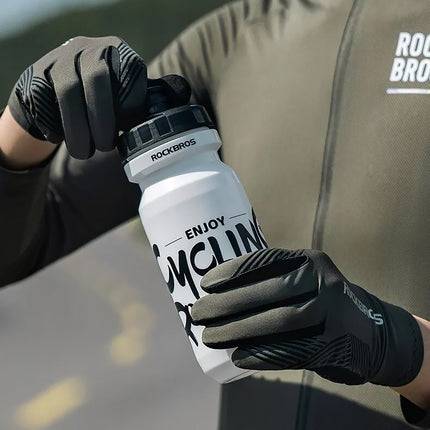 ROCKBROS Shock-absorbing cycling gloves, size L - green and black – image 6
