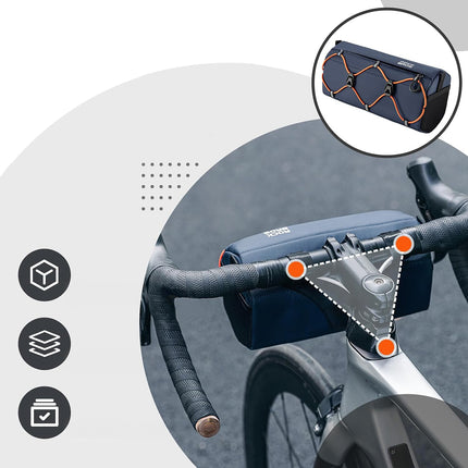 ROCKBROS Bicycle bag attached to handlebars 2.2 l - blue – image 7
