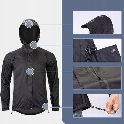 ROCKBROS Breathable, windproof rain jacket XXXXL - black – image 2