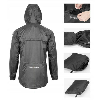 ROCKBROS Breathable, windproof rain jacket XXXXL - black – image 4