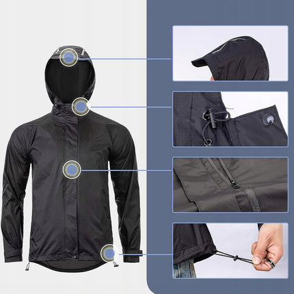 ROCKBROS Breathable, windproof raincoat XXXL - black – image 2