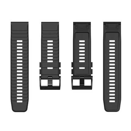 HURTEL Silicone strap for Garmin Fenix ​​3/5X/6X/7X Pro smartwatch - black – image 3