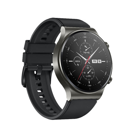 HURTEL Silicone strap for Huawei Watch GT 2/3/4/2 Pro/3 Pro/4 Pro/GT 2e 46mm - black – image 2