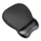 WOZINSKY Ergonomic mouse and wrist pad, gel eco leather, large, non-slip - black