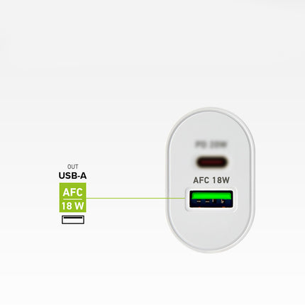 SBS Power Delivery USB-A USB-C 20W wall charger - white – image 11