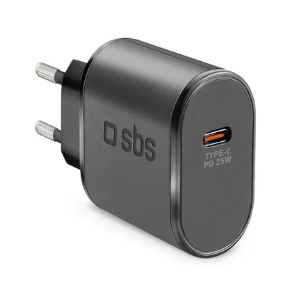 SBS Power Delivery USB-C 25W wall charger - black