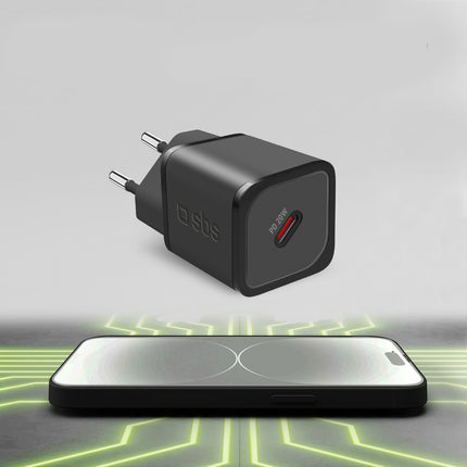 SBS Power Delivery GaN USB-C 20W wall charger - black – image 5