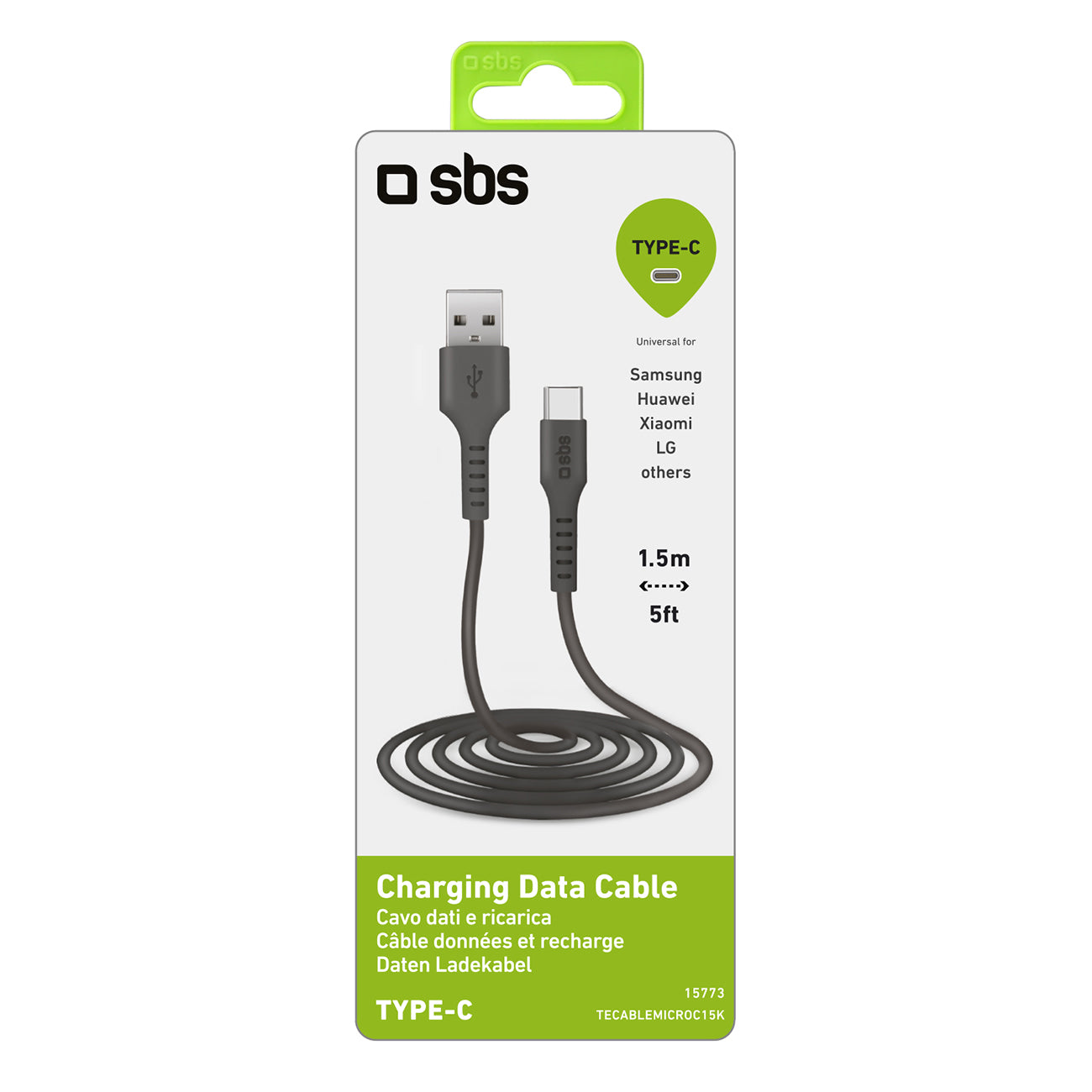 SBS USB-A - USB-C cable 1m - black – image 7