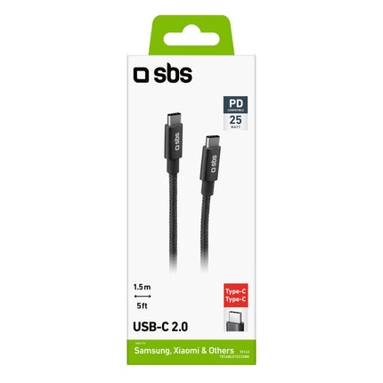 SBS USB-C Power Delivery cable 25W 1.5m - gray – image 2