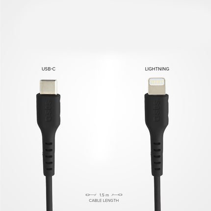 SBS USB-C - iPhone Lightning cable 1m - black – image 4
