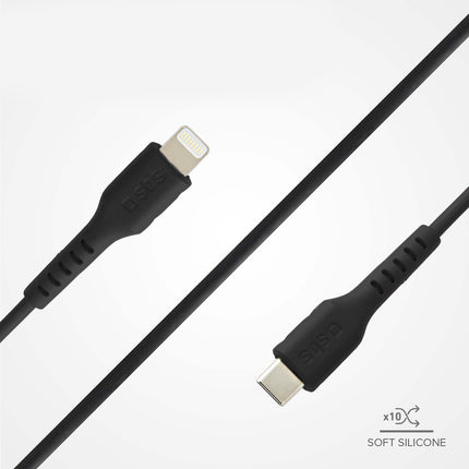 SBS USB-C - iPhone Lightning cable 1m - black – image 5