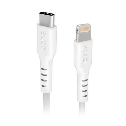 SBS MFi certified USB-C - iPhone Lightning cable 1m - white