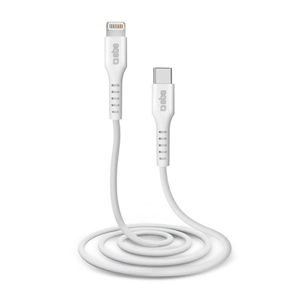 SBS MFi certified USB-C - iPhone Lightning cable 1m - white – image 2