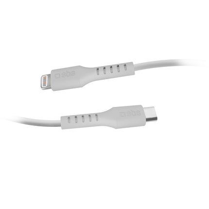 SBS MFi certified USB-C - iPhone Lightning cable 1m - white – image 3