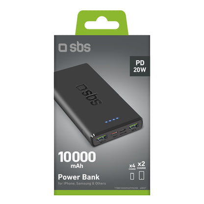 SBS Powerbank 10000 mAh Power Delivery 20W - black – image 2
