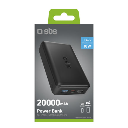 SBS Powerbank 20000 mAh USB-A USB-C - black – image 2