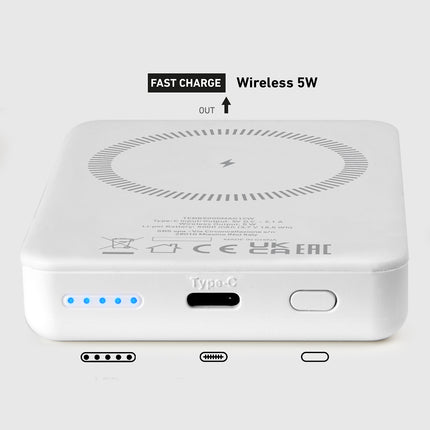 SBS Powerbank 5000 mAh USB-C compatible with MagSafe - white – image 9