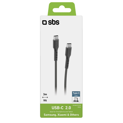 SBS USB-C - USB-C cable 3m - black – image 2