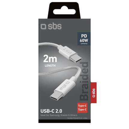 SBS PD USB-C cable 60W 2m - gray – image 2
