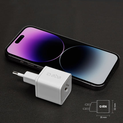 SBS GaN network charger with Power Delivery 20W - white – image 8