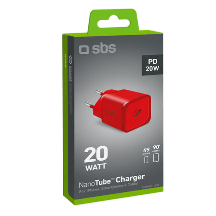 SBS GaN network charger with Power Delivery 20W - red – image 2