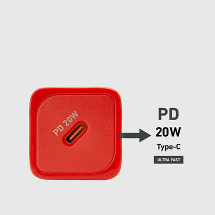 SBS GaN network charger with Power Delivery 20W - red – image 9