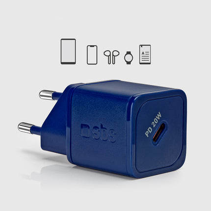 SBS GaN network charger with Power Delivery 20W - blue – image 10