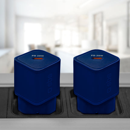 SBS GaN network charger with Power Delivery 20W - blue – image 3
