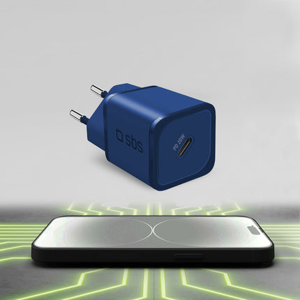 SBS GaN network charger with Power Delivery 20W - blue – image 5