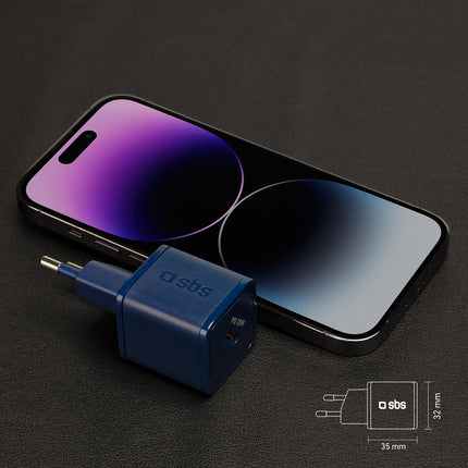 SBS GaN network charger with Power Delivery 20W - blue – image 8