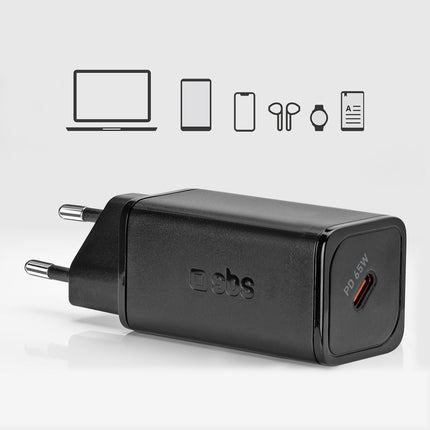 SBS GaN network charger with Power Delivery 65W - black – image 10