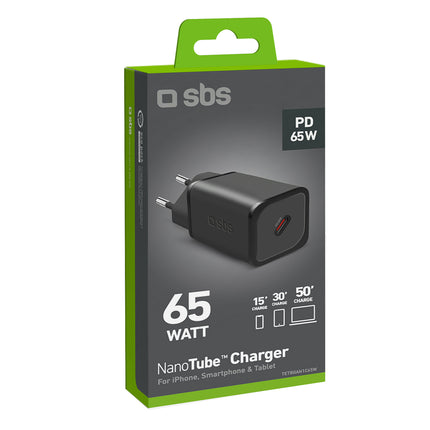 SBS GaN network charger with Power Delivery 65W - black – image 2