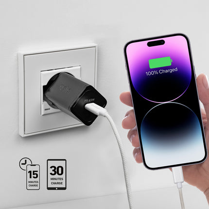 SBS GaN network charger with Power Delivery 65W - black – image 7