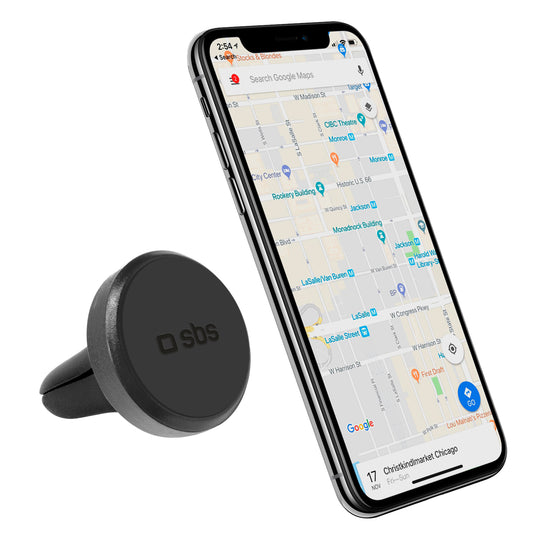 SBS Magnetic car holder for smartphone, diameter 33 mm for air vent - black
