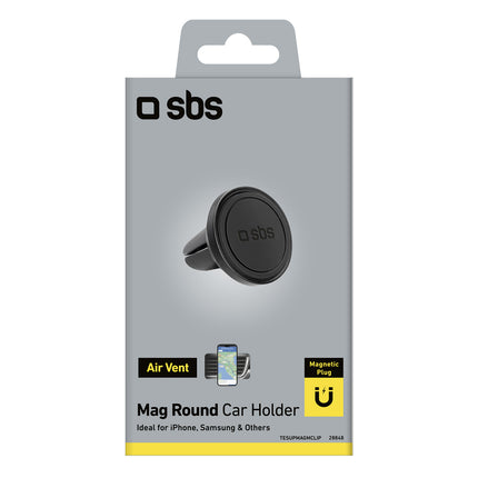 SBS Magnetic car holder for smartphone, diameter 33 mm for air vent - black – image 17