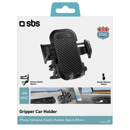 SBS Reinforced car holder for a smartphone on the air vent - black – image 3
