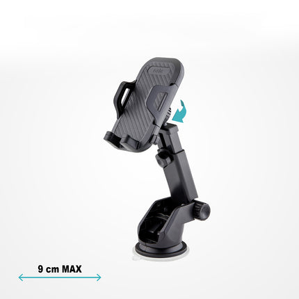 SBS Telescopic smartphone car holder with suction cup - black – image 5