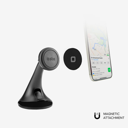 SBS MagSafe magnetic smartphone holder for dashboard and glass - black – image 4