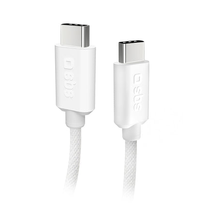 SBS Braided cable USB-C 60W 1.5m - gray