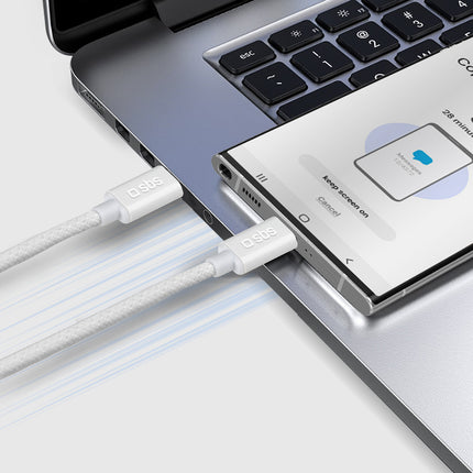 SBS Braided cable USB-C 60W 1.5m - gray – image 6