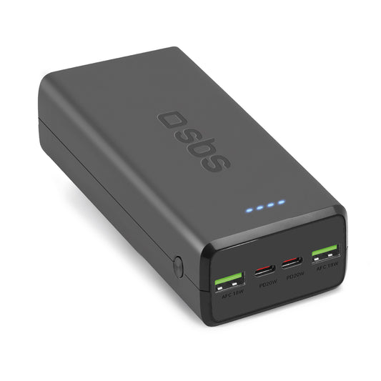 SBS Powerbank 30000 mAh USB-C USB-A - black
