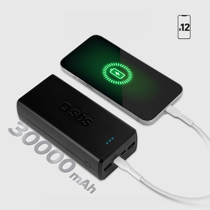 SBS Powerbank 30000 mAh USB-C USB-A - black – image 7